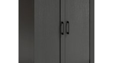 Bufet Modern HOMCOM pentru Living cu 2 Uși si Poliță Reglabilă, 60x30x90 cm, Negru