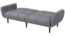 Canapea extensibilă HOMCOM cu 3 locuri cu spătar rabatabil pe 3 niveluri, canapea modernă din material textil și picioare din lemn, 208x84x82cm