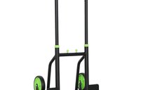 Cărucior Portbagaj DURHAND pentru Scări cu 6 Roți, Pliabil, Capacitate 120kg, Cadru din Oțel, Mâner din PP, Ideal pentru Mutări și Grădinărit, Verde