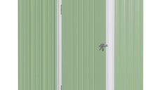 Casute de gradina de mici dimensiuni, din otel,cu usa cu blocare, 161x95x163/181cm, verde | Aosom Romania