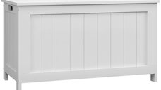 Cutie de depozitare HOMCOM pentru jucării, MDF, 2 mânere, 81 x 40 x 46 cm, Alb