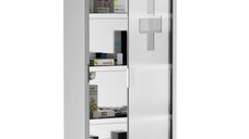 Dulap medicamente cu 4 rafturi HOMCOM, 30x12x60cm | Aosom Romania