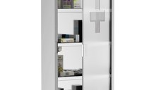Dulap medicamente cu 4 rafturi HOMCOM, 30x12x60cm | Aosom Romania