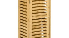 Dulap pentru Baie Kleankin din Bambus cu Raft Reglabil, Design Natural pentru Depozitare Eficienta
