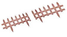 Gardulet din Lemn de Pin Outsunny de 12 Piese, Gard pentru Paturi de flori, Gradina si Gradina de legume, Inaltime 34 cm, Maro Deschis
