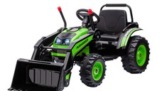 HOMCOM Buldozer Jucarie pentru Copii 3-5 Ani cu Baterie 6V, cu Sunete si Lumini, Viteza 1.5-2.5 km/h, 132x62x65 cm, Verde | Aosom RO