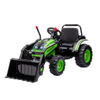 HOMCOM Buldozer Jucarie pentru Copii 3-5 Ani cu Baterie 6V, cu Sunete si Lumini, Viteza 1.5-2.5 km/h, 132x62x65 cm, Verde | Aosom RO - 1