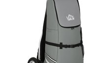 HOMCOM Carucior 3 in 1 pentru Cumpărături si Bicicletă, Gri si Argintiu, 53 x 43 x 110 cm