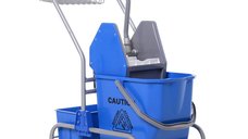 Homcom Carucior Curatenie Profesionala  Galeata 25L si Storcator, Albastru