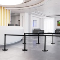 HomCom coloane separeu, otel inox, Ф32x90cm, negru | AOSOM RO - 1