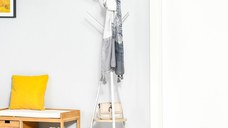 HomCom cuier vertical, design modern, 45x45x180cm, alb | AOSOM RO