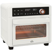 HOMCOM Cuptor Electric cu Funcție de Prăjire cu Aer, Temporizator și Temperatură Reglabilă, 33,5x32x32,5 cm, Alb | Aosom Romania - 1