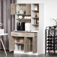 HomCom dulap de bucatarie, cu sertare si usi, 100x39x180 cm | AOSOM RO - 1
