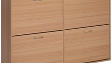 HOMCOM Dulap pentru Pantofi cu Design Modern, Alb, Ideal pentru Hol | Aosom Romania