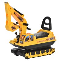 HomCom excavator de jucarie pentru copii, 78x24x58,5cm, galben | Aosom Ro - 1