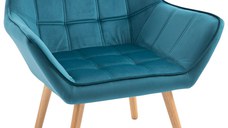 HomCom, fotoliu cu tesatura din catifea, 79x69.5x72.5 cm | Aosom Ro