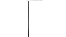 Homcom Lampadar Arcuit, Design Modern cu Abajur din Țesătură și Structură din Oțel, 64x38x163.5 cm, Alba și Neagră, pentru Interior | Aosom Romania