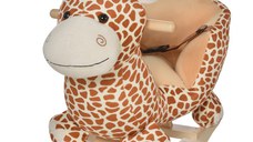 HomCom leagan din lemn, balansoar pentru copii in forma de girafa, jucarii pentru copii 60x33x45 cm | AOSOM RO