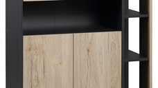 HomCom Mobilier Auxiliar de Bucătărie Multifuncțional din lemn cu Roți, 80x39x86.5cm