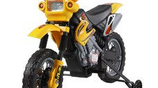 HomCom Moto Cross Electric pentru Copii cu Role,Galben