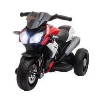 HOMCOM Motocicleta Electrica Copii 3-5 Ani cu Lumini Muzica Baterie 6V Negru Rosu - 1