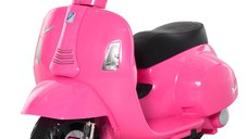 HOMCOM Motocicleta Electrica cu Licenta Oficiala Vespa Baterie 6V Faruri si Claxon pentru Copii cu varste cuprinse intre 18-36 luni ,66.5x38x52cm