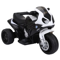 Homcom Motocicleta Electrica pentru Copii cu Autorizatie BMW 3 Roti Baterie Reincarcabila 6V Alb si Negru - 1