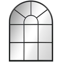 HOMCOM Oglinda de perete moderna arcuita, 70 x 50 cm oglinzi fereastra pentru sufragerie, dormitor | AOSOM RO - 1