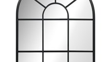 HOMCOM Oglinda de perete moderna arcuita, 70 x 50 cm oglinzi fereastra pentru sufragerie, dormitor | AOSOM RO