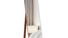 HomCom oglinda de podea, cadru din lemn, 43x37x156 cm | AOSOM RO