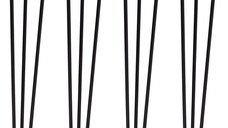 HOMCOM Picioare pentru Mese Set 4 Bucati din Otel cu Suprafata Pre-gaurita si 20 Suruburi Incluse, 12x12x71 cm, Negru