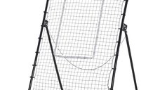 HOMCOM Plasa de fotbal Rebounder pliabila cu Ținta, Înaltime si Unghiuri reglabile, Metal si PE, 123x73x178.5cm, Negru