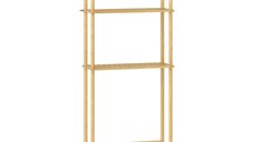 HOMCOM Raft de Depozitare pentru Baie din Bambus cu 3 Rafturi, Dimensiuni 63,5x25,5x181 cm, Lemn Natural | Aosom Romania