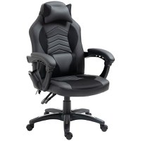 HomCom scaun gaming, masaj, incalzire 68×69×108-117cm | AOSOM RO - 1