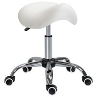 HomCom scaun pentru salon, tip sa 52×53×49-61cm, crem | Aosom Ro - 1