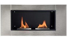 HomCom Semineu Bioetanol, Incalzitor de Perete cu 2 Arzătoare, aparat de incalzire 110x54x14,5cm | AOSOM RO