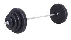 HOMCOM Set Haltere 170cm in Fier cu Zimti cu 8 Discuri Greutate Reglabila 70kg
