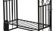HOMCOM Suport lemne 4 scule din otel Max. 100kg negru | Aosom Ro