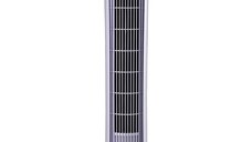 HOMCOM Ventilator Turn Oscilant cu 3 viteze, Ventilator Piedestal din Plastic ABS, 27x27x75 cm, Negru | Aosom Romania
