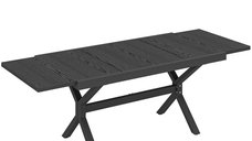 Masa de Grădină Extensibilă Outsunny din Aluminiu pentru 8-10 Persoane, Gri Antracit, 214x85x73cm