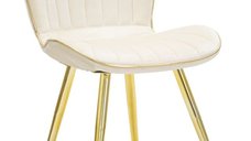 Mauro Ferretti Set Scaune Paris Space Crem/Auriu 2 Buc 46x58x77 cm