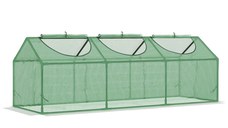 Mini sera de gradina pentru plante, legume, fructe cu 3 ferestre tip rulou si protectie PE Anti-UV, verde 180x60x60cm Outsunny | Aosom RO