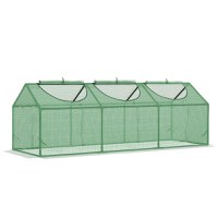 Mini sera de gradina pentru plante, legume, fructe cu 3 ferestre tip rulou si protectie PE Anti-UV, verde 180x60x60cm Outsunny | Aosom RO - 1