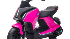 Motocicleta electrica HOMCOM 6V, viteza 1,5-2,5 km/h, varsta 2-4 ani, 80x39.5x51cm, roz | Aosom RO