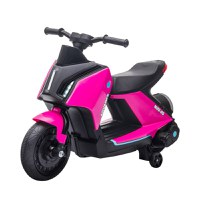 Motocicleta electrica HOMCOM 6V, viteza 1,5-2,5 km/h, varsta 2-4 ani, 80x39.5x51cm, roz | Aosom RO - 1