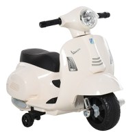 Motocicleta Electrica HOMCOM pentru Copii varsta 18-36 luni, Licenta Oficiala Vespa Baterie 6V, 66.5x38x52cm | Aosom RO - 1