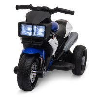 Motocicleta Electrica pentru Copii 3-6 ani (max. 25 kg) cu 3 Roti, Baterie 6V, din PP si Metal, Albastru inchis si Negru 86x42x52cm HOMCOM | Aosom RO - 1