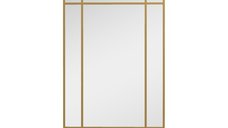 Oglinda de Perete HOMCOM, Dreptunghiulara cu Cadru Metalic, 110x2x50 cm, Auriu | Aosom Romania