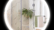 Oglinda LED kleankin rotunda 70 cm cu iluminare variabila si comutator tactil