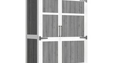 Outsunny Adăpost de Grădină Impermeabil cu Uși Duble pentru Unelte 105x55x179cm Gri | Aosom Romania